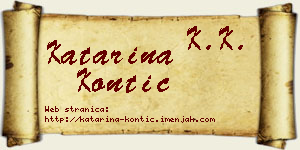 Katarina Kontić vizit kartica